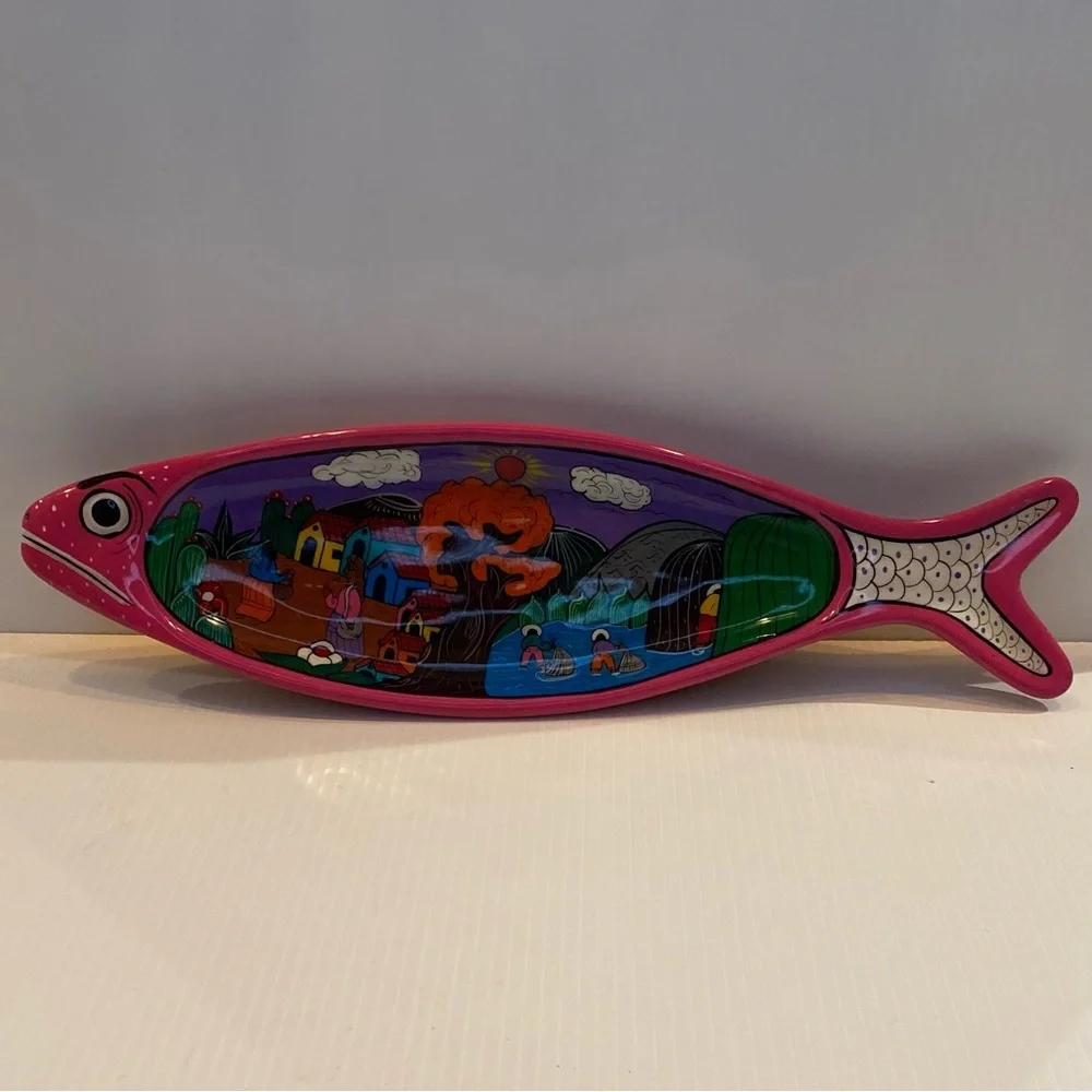 Mexican Pottery Terracotta Fish Folk Art Signed Isidoro Mexico - Picture 4 of 7